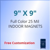 9x9 Customized Magnets 25 Mil Square Corners