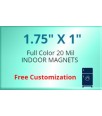 1.75x1 Custom Magnets 20 Mil Square Corners