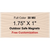 1.75x1 Custom Magnets - Outdoor & Car Magnets 35 Mil Square Corners