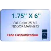 1.75x6 Custom Magnets 25 Mil Round Corners