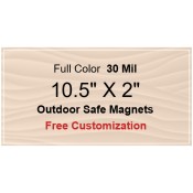 10.5x2 Custom Magnets - Outdoor & Car Magnets 35 Mil Square Corners