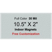 10.5x2 Personalized Indoor Magnets 35 Mil Square Corners