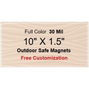 10x1.5 Custom Magnets - Outdoor & Car Magnets 35 Mil Square Corners