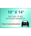 10x14 Custom Magnets - Outdoor & Car Magnets 35 Mil Square Corners