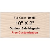 10x2 Custom Magnets - Outdoor & Car Magnets 35 Mil Square Corners