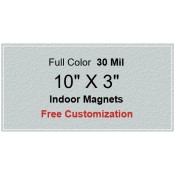 10x3 Customized Indoor Magnets 35 Mil Square Corners