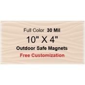 10x4 Custom Magnets - Outdoor & Car Magnets 35 Mil Square Corners