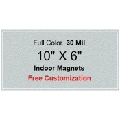 10x6 Personalized Indoor Magnets 35 Mil Square Corners