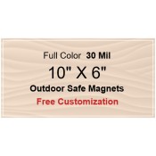 10x6 Custom Magnets - Outdoor & Car Magnets 35 Mil Square Corners