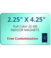 2.25x4.25 Custom Magnets 20 Mil Round Corners