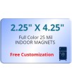 2.25x4.25 Custom Magnets 25 Mil Round Corners