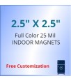 2.5x2.5 Custom Magnets 25 Mil Square Corners