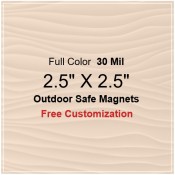 2.5x2.5 Custom Magnets - Outdoor & Car Magnets 35 Mil Square Corners