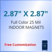 2.87x2.87 Custom Magnets 25 Mil Square Corners