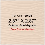 2.87x2.87 Custom Magnets - Outdoor & Car Magnets 35 Mil Square Corners