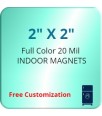 2x2 Custom Magnets 20 Mil Round Corners