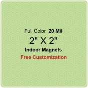 2x2 Custom Magnets 20 Mil Round Corners