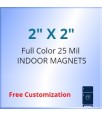 2x2 Custom Magnets 25 Mil Square Corners