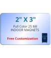 2x3 Custom Magnets 25 Mil Round Corners