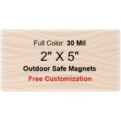 2x5 Custom Magnets - Outdoor & Car Magnets 35 Mil Round Corners