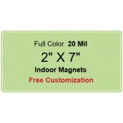 2x7 Custom Magnets 20 Mil Round Corners