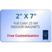 2x7 Custom Magnets 25 Mil Round Corners