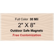 2x8 Custom Magnets - Outdoor & Car Magnets 35 Mil Square Corners