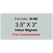 3.5x3 Promotional Rectangle Shaped Indoor Magnets 35 Mil Round Corners