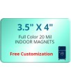 3.5x4 Custom Magnets 20 Mil Round Corners