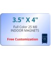 3.5x4 Customized Magnets 25 Mil Round Corners