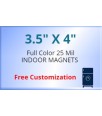 3.5x4 Custom Magnets 25 Mil Square Corners