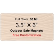 3.5x6 Customized Magnets - Outdoor & Car Magnets 35 Mil Round Corners