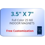 3.5x7 Customized Magnets 25 Mil Round Corners