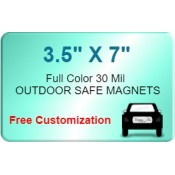 3.5x7 Custom Magnets - Outdoor & Car Magnets 35 Mil Round Corners
