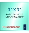 3x3 Custom Magnets 20 Mil Square Corners