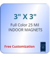 3x3 Custom Magnets 25 Mil Round Corners
