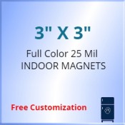 3x3 Custom Magnets 25 Mil Square Corners