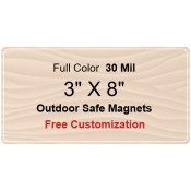 3x8 Customized Magnets - Outdoor & Car Magnets 35 Mil Round Corners