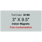 3x9.5 Personalized Rectangle Indoor Magnets 35 Mil Round Corners