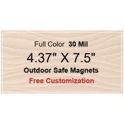 4.37x7.5 Custom Magnets - Outdoor & Car Magnets 35 Mil Square Corners