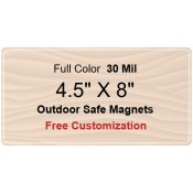 4.5x8 Customized Magnets - Outdoor & Car Magnets 35 Mil Round Corners