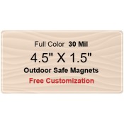 4.5x1.5 Custom Magnets - Outdoor & Car Magnets 35 Mil Round Corners