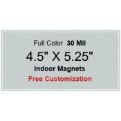 4.5x5.25 Customized Rectangle Indoor Magnets 35 Mil Square Corners