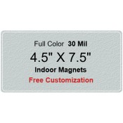 4.5x7.5 Promotional Rectangle Indoor Magnets 35 Mil Round Corners