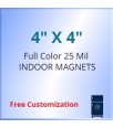 4x4 Custom Magnets 25 Mil Square Corners