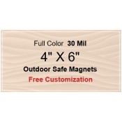 4x6 Custom Magnets - Outdoor & Car Magnets 35 Mil Square Corners