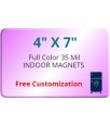 4x7 Customized Indoor Magnets 35 Mil Round Corners