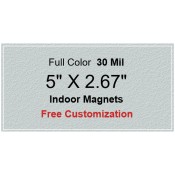 5x2.67 Personalized Indoor Magnets 35 Mil Square Corners