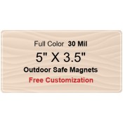 5x3.5 Custom Magnets - Outdoor & Car Magnets 35 Mil Round Corners