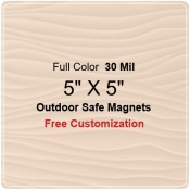 5x5 Customized Magnets - Outdoor & Car Magnets 35 Mil  Round Corners